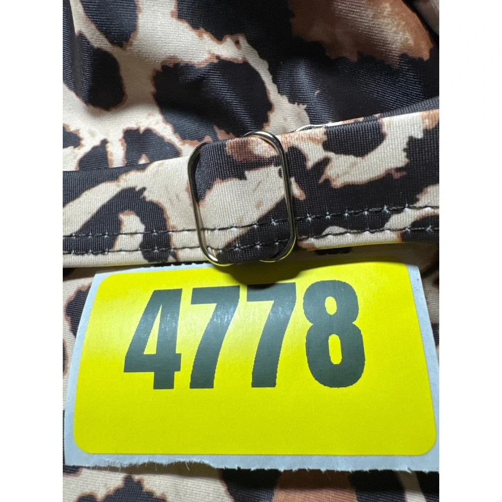 YONIQUE Leopard Plunge V Neck One Piece Swimsuit‎ Women's Size 22W